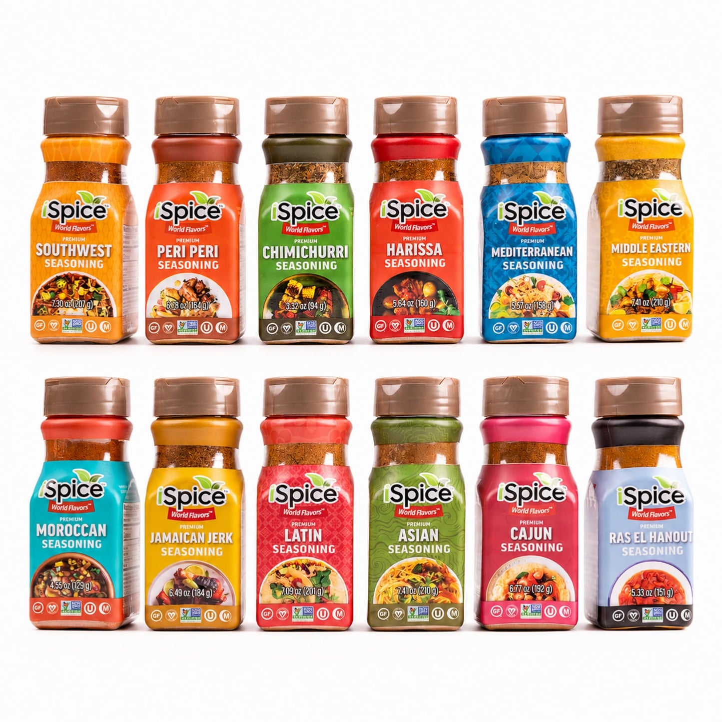 iSpice Starter Spice Set- Seasonings for Cooking, Spices and Seasonings Sets, Spices Variety Pack, Cooking Gifts for Men Home Basic Spice Set (12 Pack