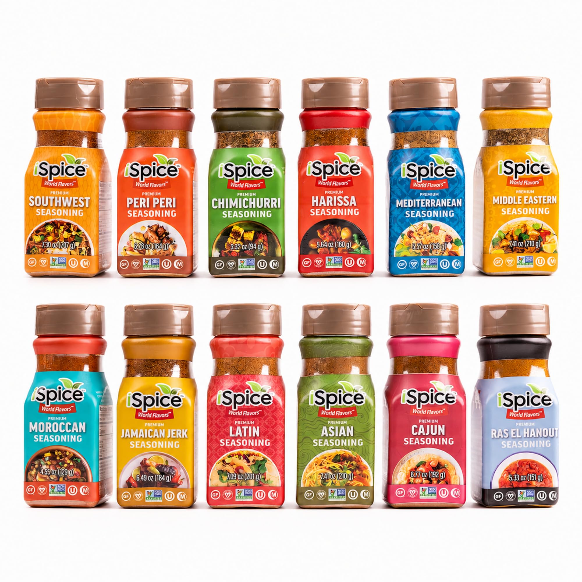 iSpice Starter Spice Set- Seasonings for Cooking, Spices and Seasonings Sets, Spices Variety Pack, Cooking Gifts for Men Home Basic Spice Set (12 Pack
