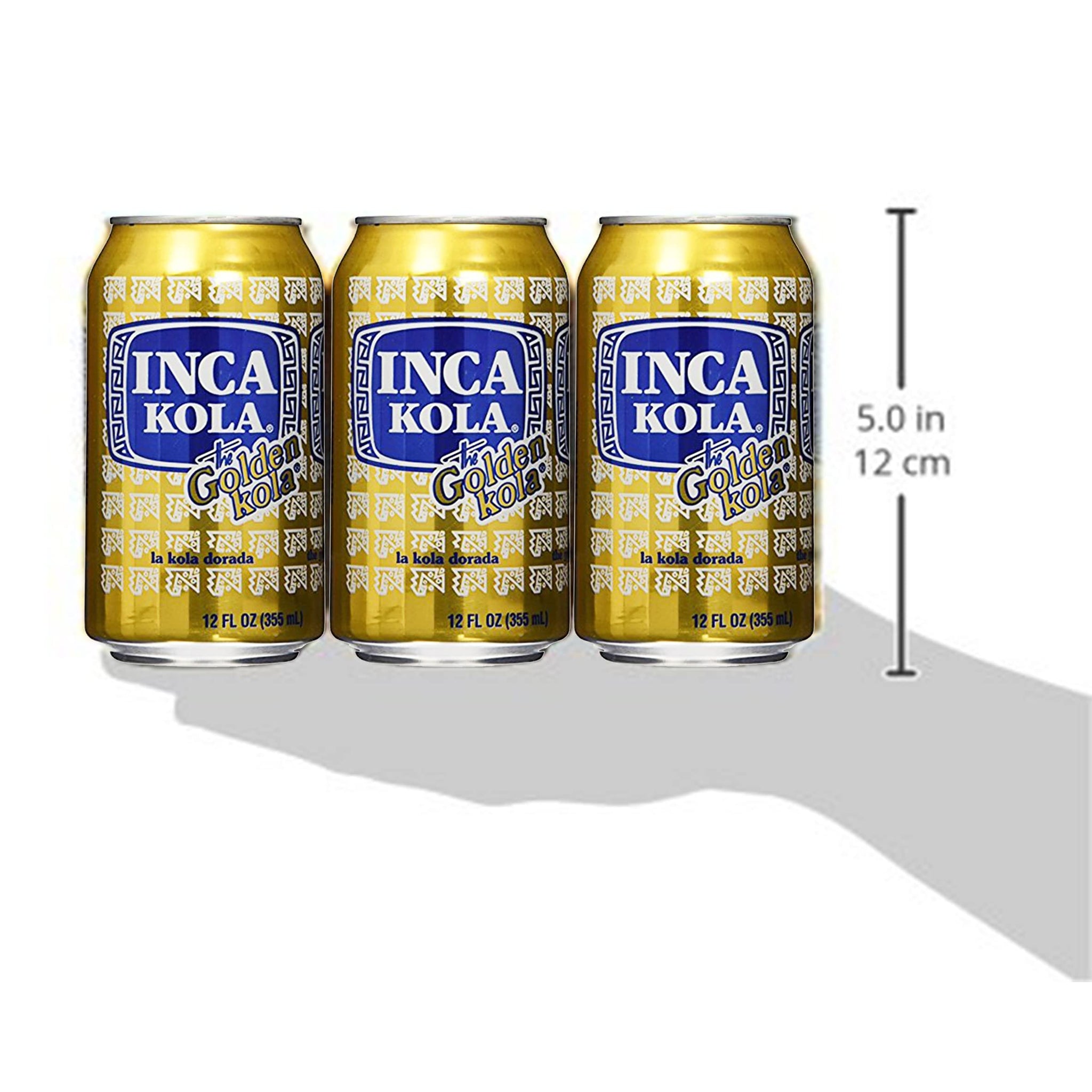 Inca Kola Golden Carbonated la kola dorada - 12 oz cans - 12pk