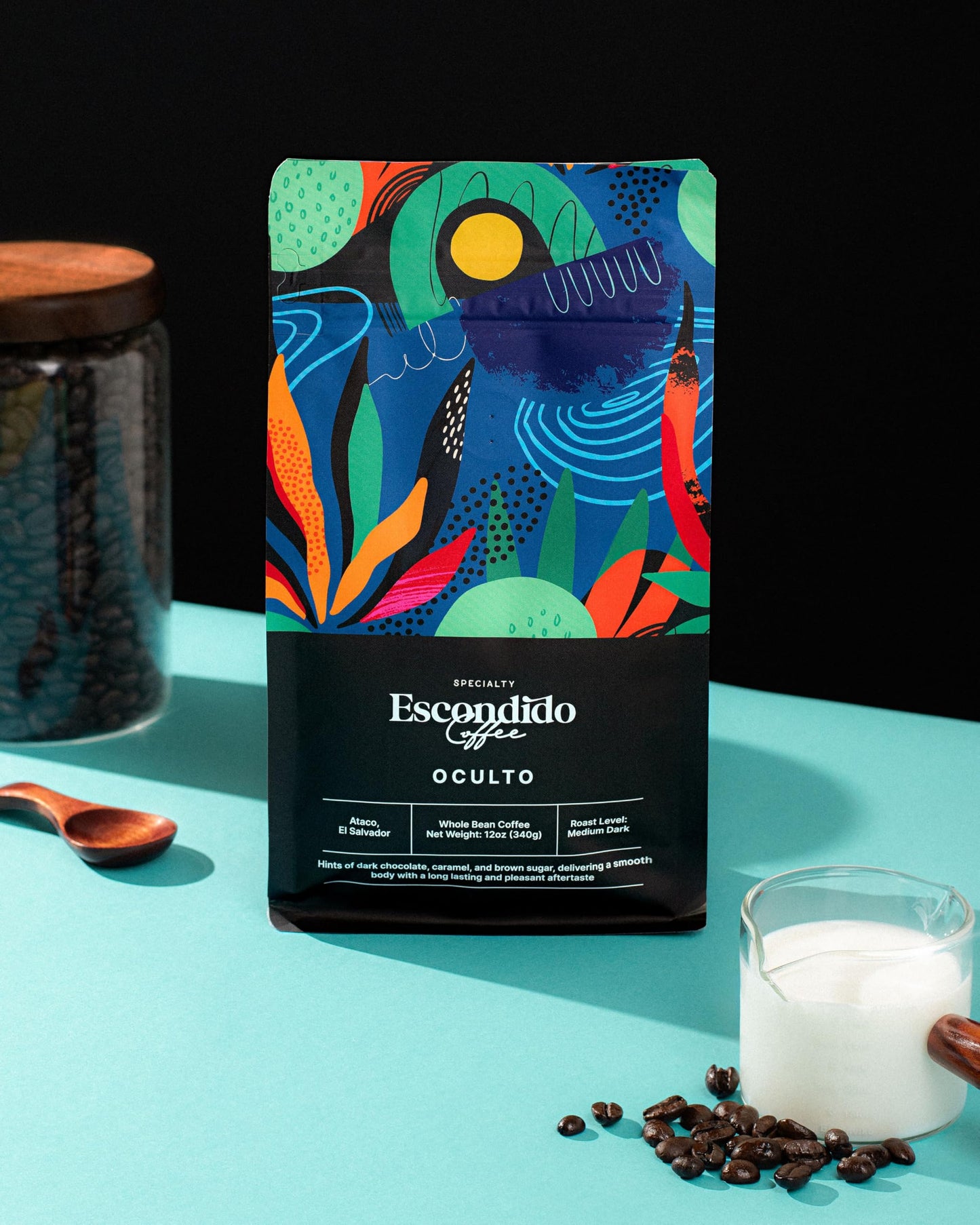 Escondido Specialty Coffee, Oculto, Medium Dark Roast, Whole Bean, 12 Ounce (Pack of 1)