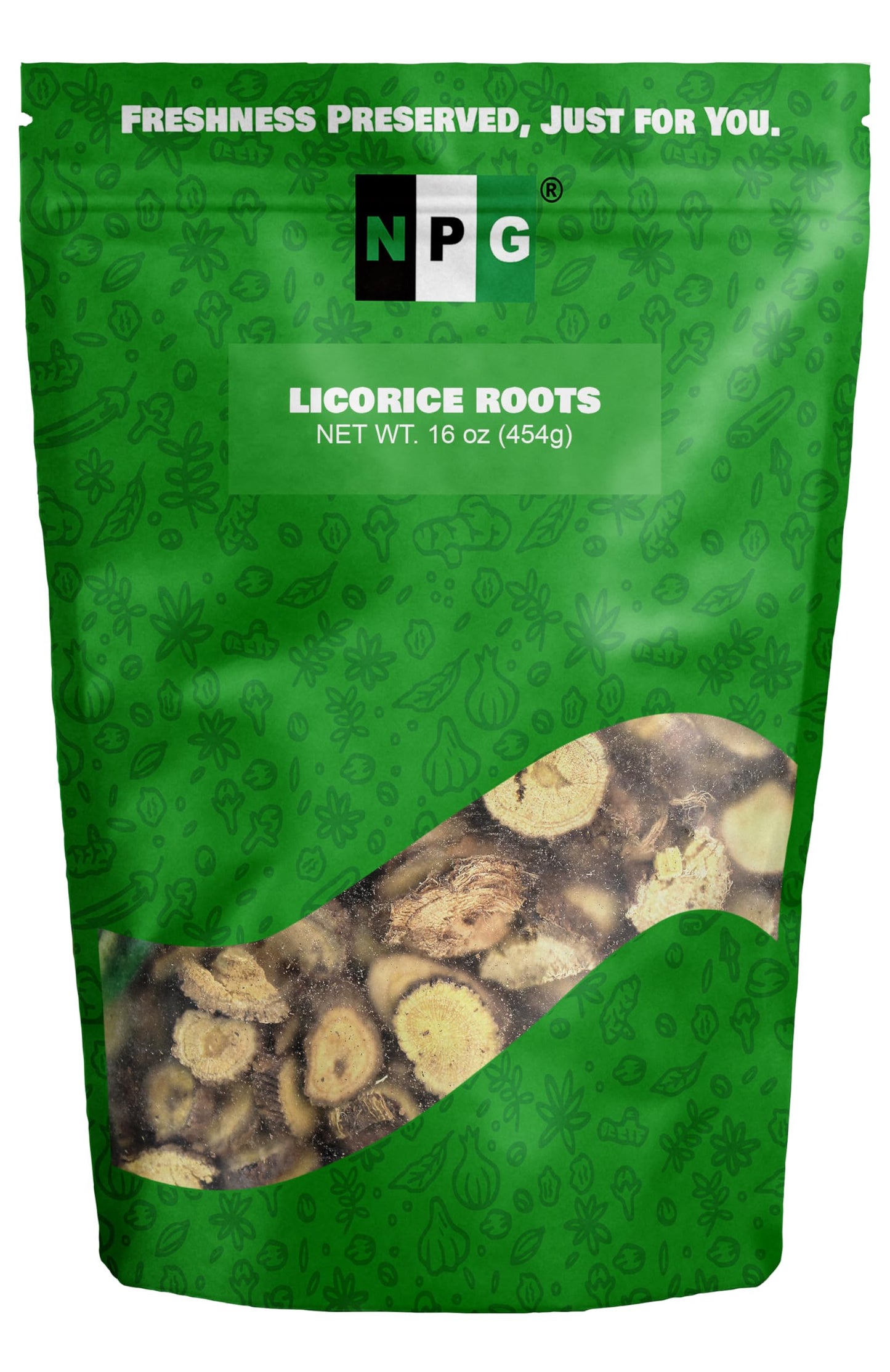 NPG Licorice Root Slices 16 Oz, Gan Cao Slice Root for Home Tea, Traditional Chinese Herbal Tea, Ingredient for Baking, Beverage Mix, Pure Liquorice