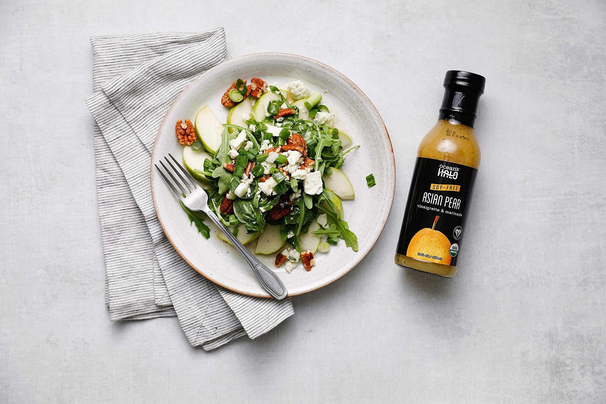 Ocean's Halo Asian Pear Vinaigrette & Marinade - Organic, Vegan, Soy-free (2 Pack)