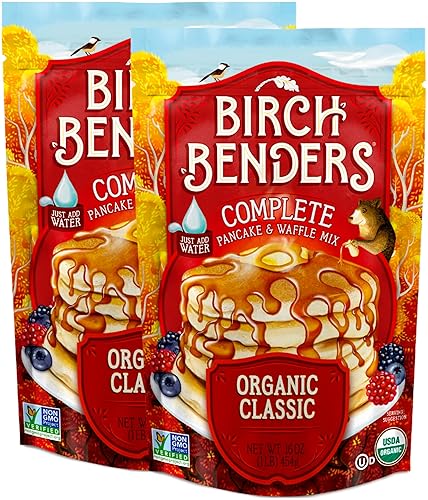 Birch Benders Organic Classic Pancake and Waffle Mix, 16 oz (Pack of 2)