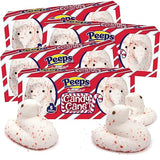 Candy Cane Peeps Marshmallow Chicks, Festive Holiday Peppermint Treats, Christmas Dessert Toppers or Stocking Stuffers, 5 Count Sleeves (Pack of 4)