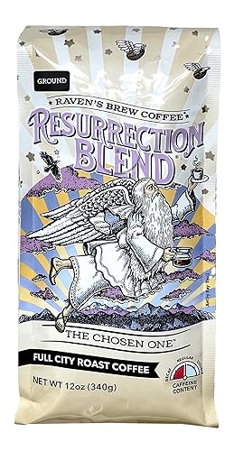 Raven's Brew Coffee Full Bodied Coffee Full City Roast Roast Ground - Resurrection Blend 12oz