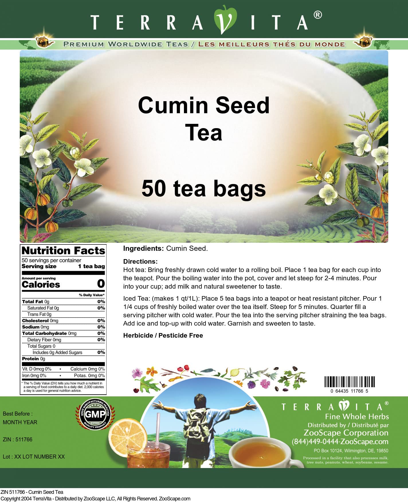 Cumin Seed Tea (50 tea bags, ZIN: 511766) - 3 Pack