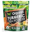 Opportuniteas Organic Turmeric Tea Powder - Matcha Green Tea, Turmeric, Cinnamon, Ginger, Black Pepper - Natural Joint Support - Vegan & Non-GMO - 30