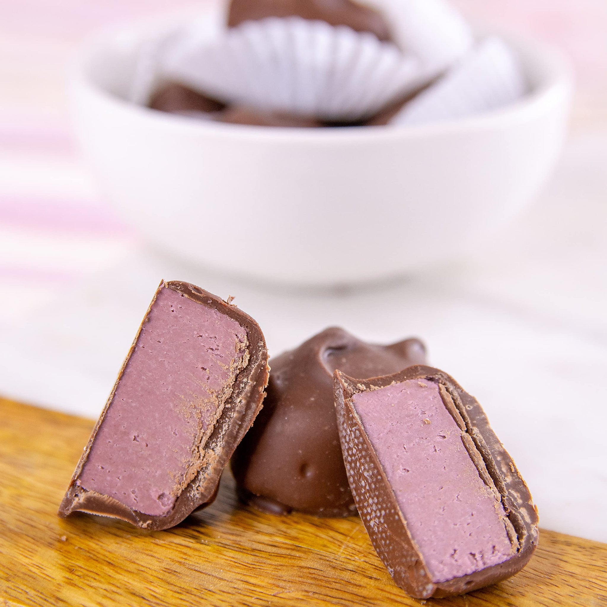 Wockenfuss Candies Sugar Free Milk Raspberry Creams, 1 lb.