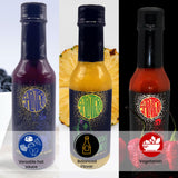The Splintered Sauce Hot Sauce Trio - Carolina Reaper Variety Pack with Luscious Fruit Pairings- Blueberry - Strawberry - Pineapple - Perfect