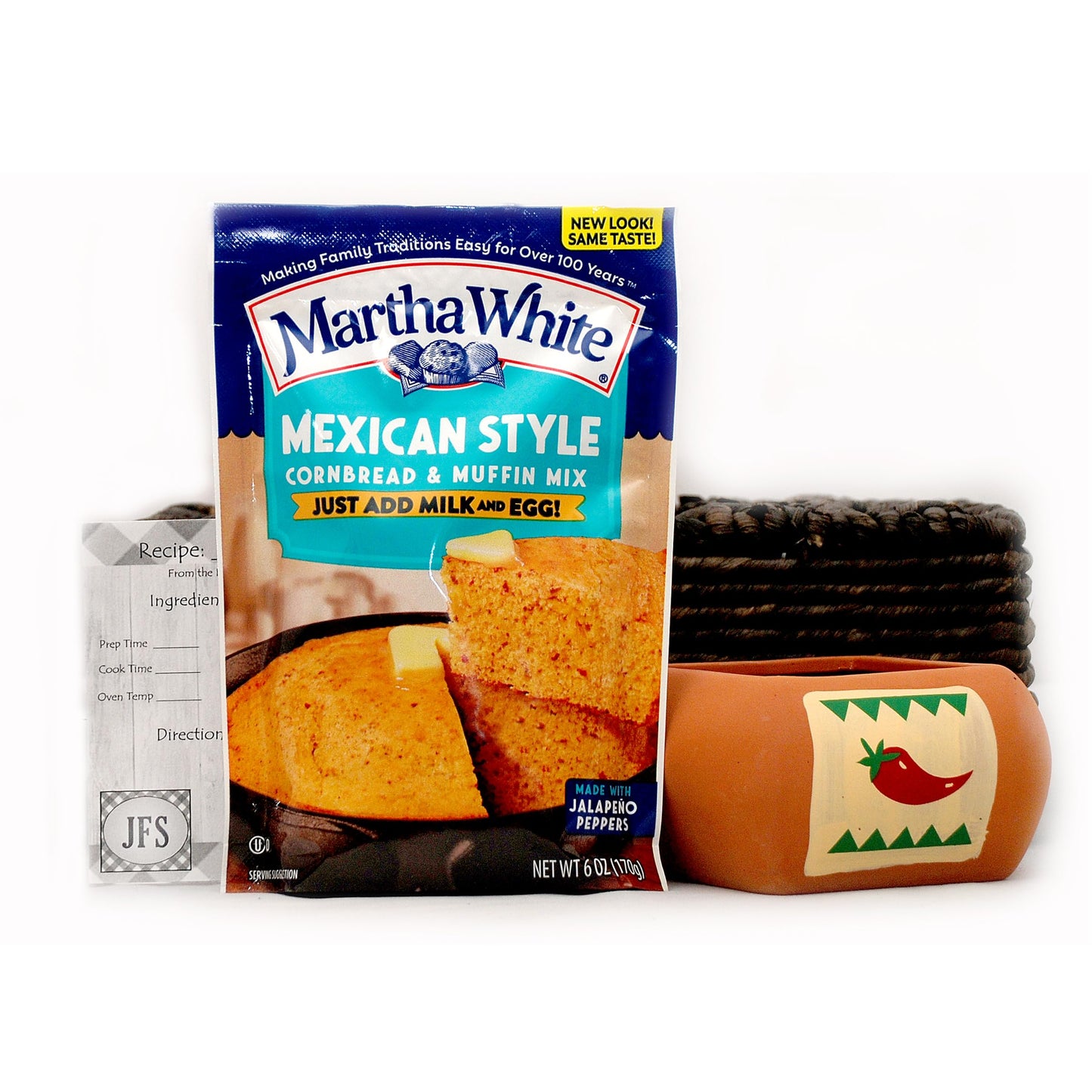 Martha White Mexican Style Cornbread Mix, 6 Oz Bags of Martha White Mexican Cornbread and Muffin Mix, 6 Pack Bundled with a JFS Recipe Card