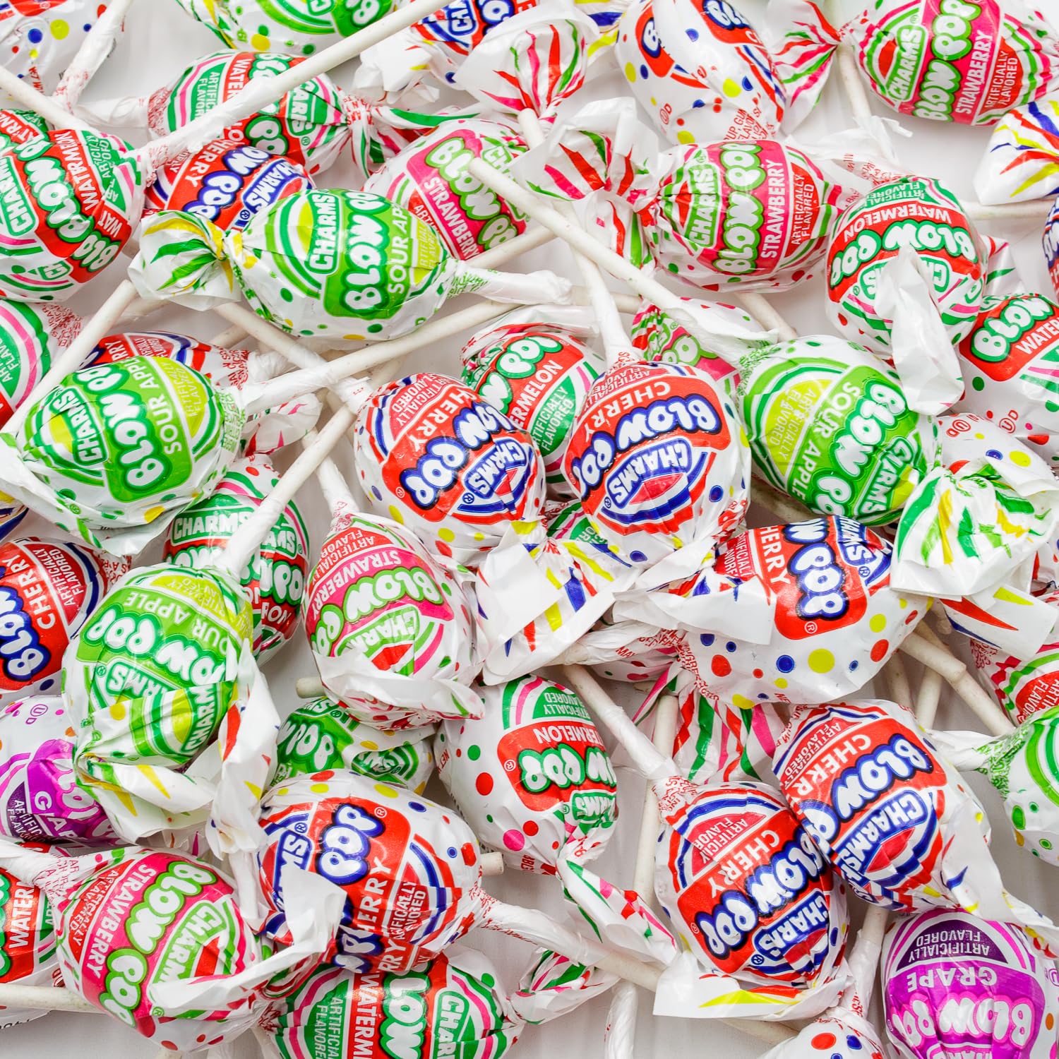 Charms Blow Pops with Bubble Gum Center 1 lb - Blow Pop Asst Bulk, Individually Wrapped (23 Pieces), Fruit Flavors