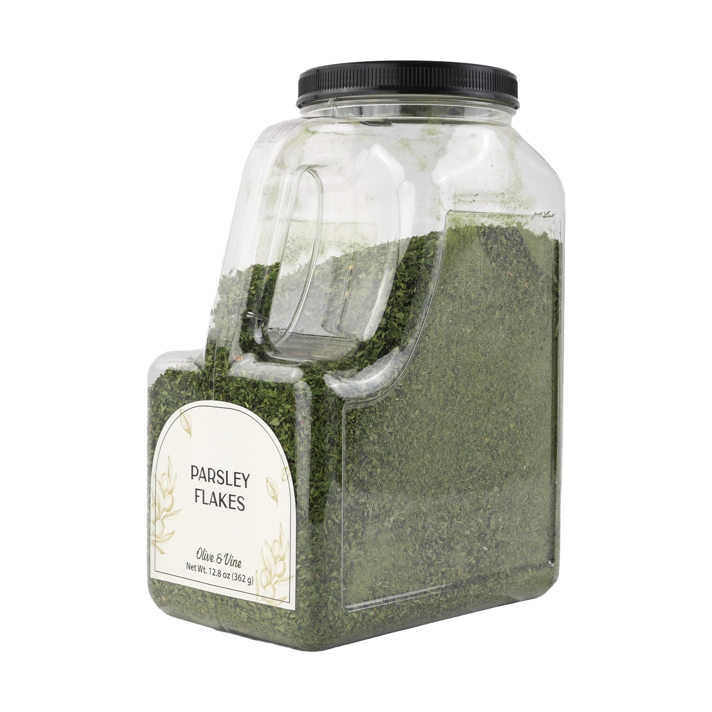Olive & Vine Parsley Flakes, Fresh Herbal Flavor, Seasoning for Soups, Salads, Pasta, Rich Tradition, Authentic Taste, For Global Recipes (12.8 Ounce)