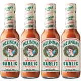 Melinda’s Garlic Habanero Hot Sauce - Gourmet Garlic Hot Sauce - Made with Habanero Peppers, Carrots, & Onion - Keto, Vegan, Gluten Free - 5oz, 4 Pack