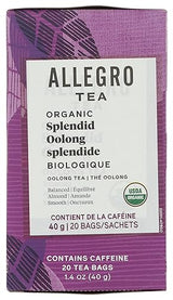 Allegro Tea, Organic Splendid Oolong Tea Bags, 20 ct