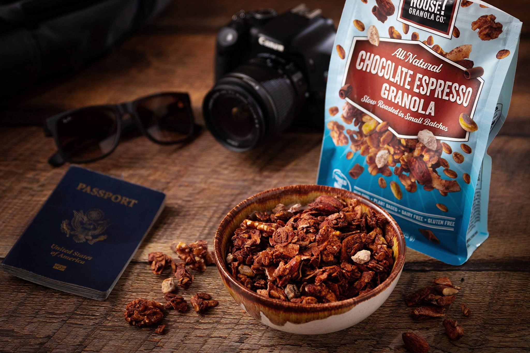 NutHouse! Granola Company - Premium Chocolate Espresso Granola | Certified Gluten-Free, Non-GMO, Kosher | Vegan | 11.5 oz. Bag (6-Pack)