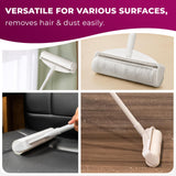 RainbowZone 9.5" Extra Wide Lint Roller for Pet Hair Removal - Extendable Long Handle with 300 Super Sticky Sheets for Furniture, Couch, Car & Carpet