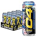 C4 Ultimate Energy Drink, 300mg Caffeine, Zero Sugar, High-Performance Energy for Pre-Workout, Endurance, and Focus, Frozen Bombsicle, 16oz (Pack