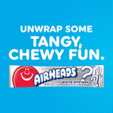 Airheads Full-Size Candy Bars, Taffy Candy Pack, Individually Wrapped Bulk Candy, White Mystery Flavor Artificially Flavored, 36 Count Box