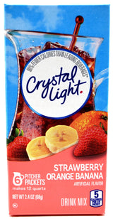Crystal Light Strawberry Orange Banana Drink Mix, 12-Quart 2.4-Ounce Canister (Pack of 16)