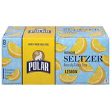 Polar, Lemon Seltzer Cans, 8 Pack
