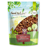 Food to Live Dry Roasted Walnut Halves and Pieces, 12 Ounces - Oven Toasted, Unsalted, Great for Baking and Salads. Vegan, Kosher, Bulk