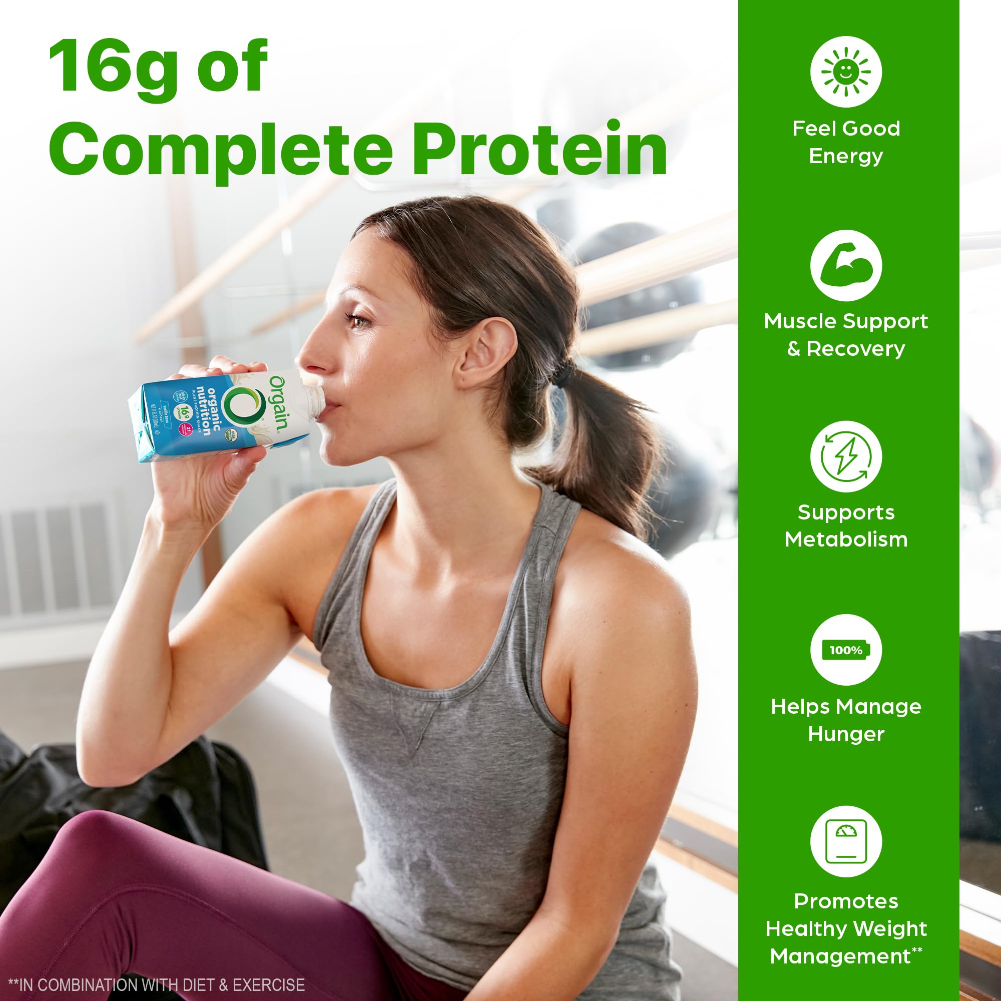 Orgain Organic Nutritional Vegan Protein Shake, Vanilla Bean - 16g Plant Based Protein, Meal Replacement, 21 Vitamins & Minerals, Fruits & Vegetables