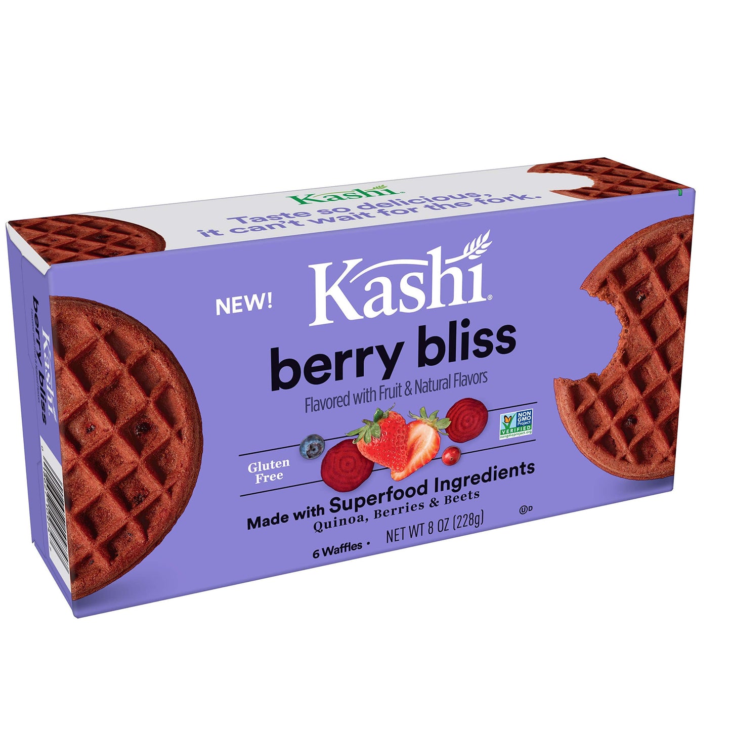 Kashi, Frozen Waffles, Berry Bliss, Gluten Free and Vegan, 8oz Box