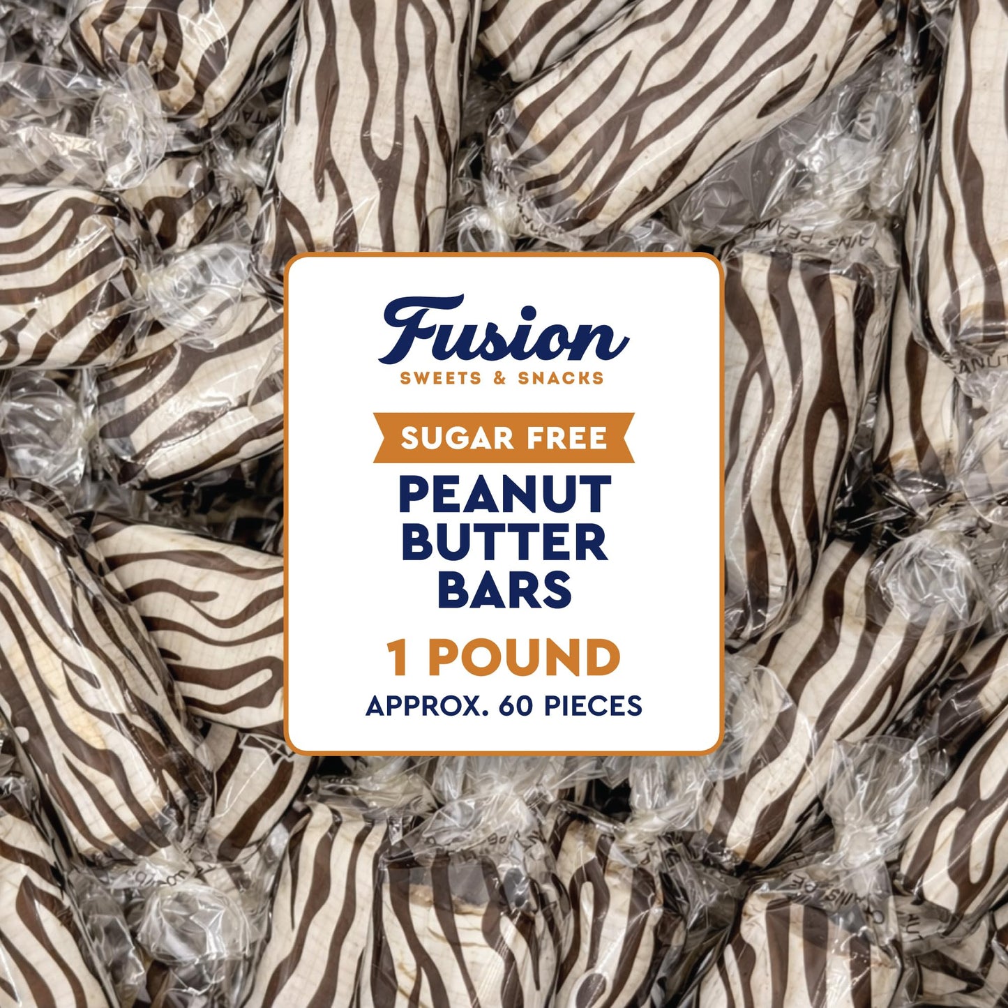 Sugar Free Peanut Butter Bars - 1 Pound Individually Wrapped - Bulk Sugar-Free Crunchy & Cripsy Peanut Butter Candy, Gluten Free, Kosher, Vegan