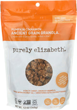 purely elizabeth. Ancient Grain Granola - Gluten-Free, Vegan & Non-GMO | Certified Organic | Baked with Coconut Oil | Pumpkin Cinnamon - 12oz