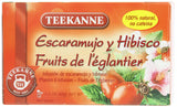 Teekanne Tea, Rose Hip & Hibiscus Flowers, 20 - Teabags, 2.12 Ounce, (Pack of 5)