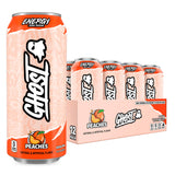 GHOST Energy Drink - 12-Pack, Peaches, 16oz - Energy & Focus & No Artificial Colors - 200mg of Natural Caffeine, L-Carnitine & Taurine - Gluten-Free