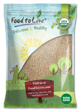 Food to Live Organic White Quinoa, 15 Pounds Whole Grain, Non-GMO, Kosher, Vegan, Sirtfood, Bulk