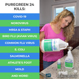 PureGreen24 Value pack Safe & Effective Disinfectant. Kills Deadly Germs including RSV COVID-19 Norovirus MRSA Staph 2026 flu Bird flu Contains no