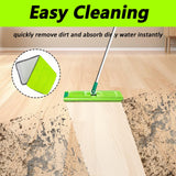 6PCS Replacement Mop Pads for Libman Rinse 'n Wring Mop and Bucket System, Microfiber Mopping Cloth, Wet & Dry Cleaning Refill Head, Green