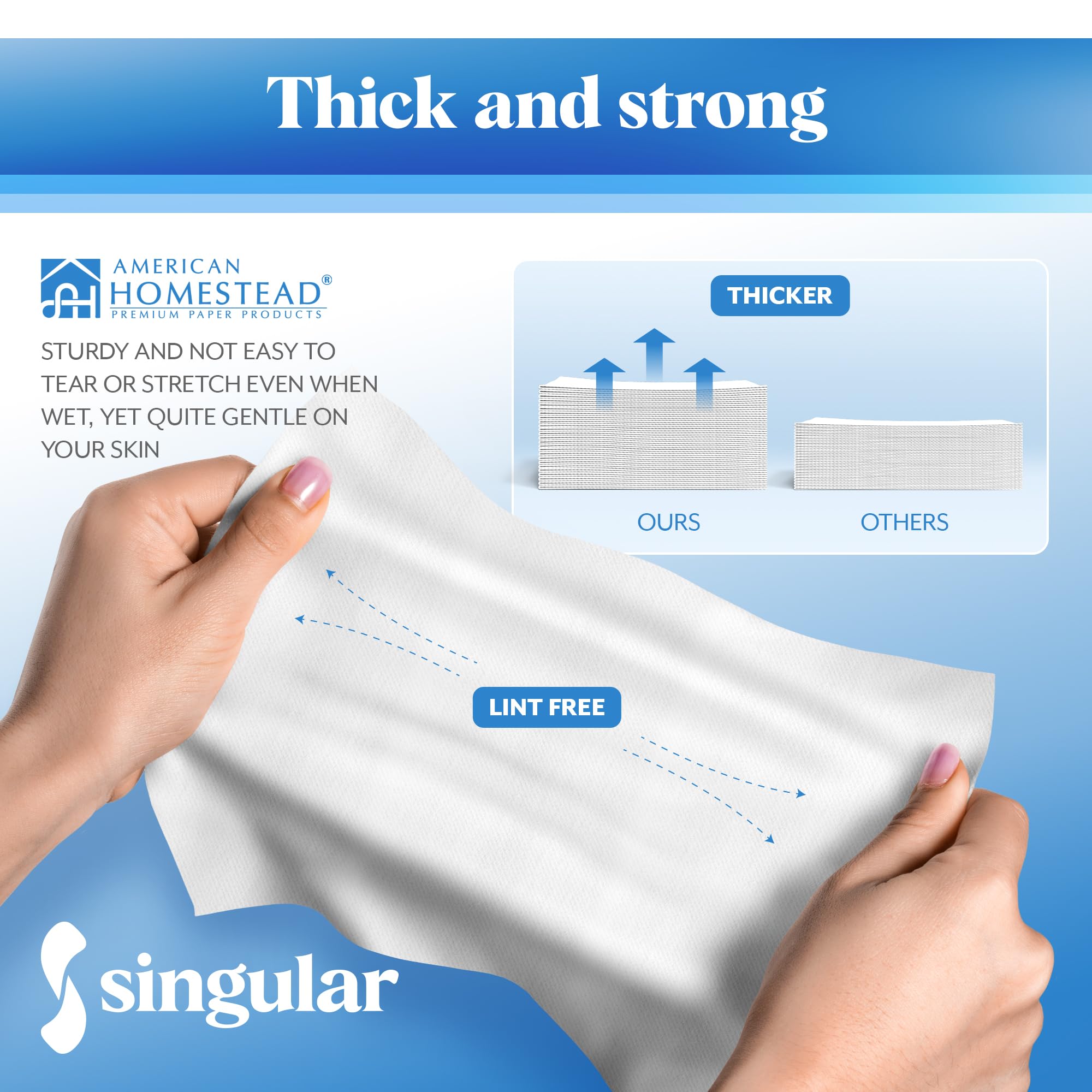 AH AMERICAN HOMESTEAD Disposable Napkins - Premium Guest Towel Napkins, Soft Linen-Feel Guest Towels for Bathroom, Disposable Hand Towels for Kitchen