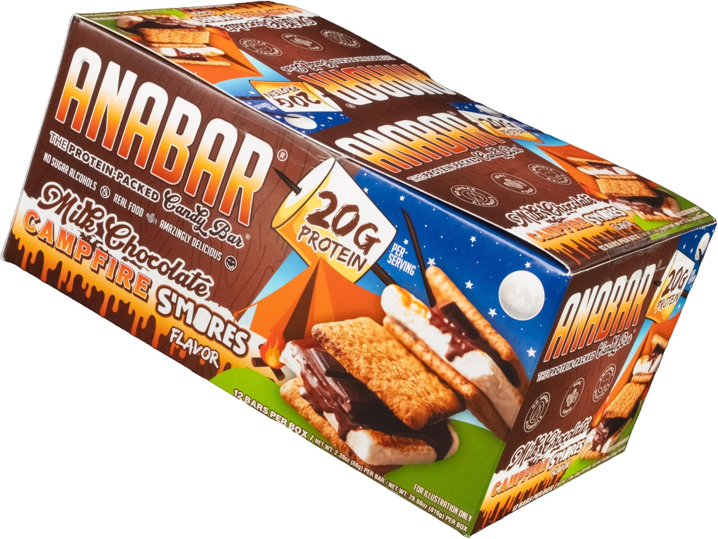 Anabar Protein Bar, The Protein-Packed Candy Bar, Amazing Tasting Protein Bar, No Sugar Alcohols, High Protein, Amazingly Delicious, 20 Grams