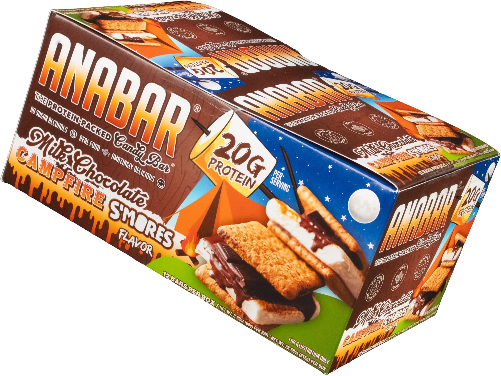 Anabar Protein Bar, The Protein-Packed Candy Bar, Amazing Tasting Protein Bar, No Sugar Alcohols, High Protein, Amazingly Delicious, 20 Grams