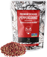 Soeos Sichuan Peppercorns, 4 Ounce(113g), Authentic Szechuan Red Peppercorn, Numbing and Tingle Effect, Less Seeds, Strong Flavor, Essential for Mapo