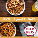 BEER NUTS Original Bar Mix - Pretzels, Cheese Stix, Sesame Stix, Insane Grain - 12oz Resealable Jar (Pack of 2)