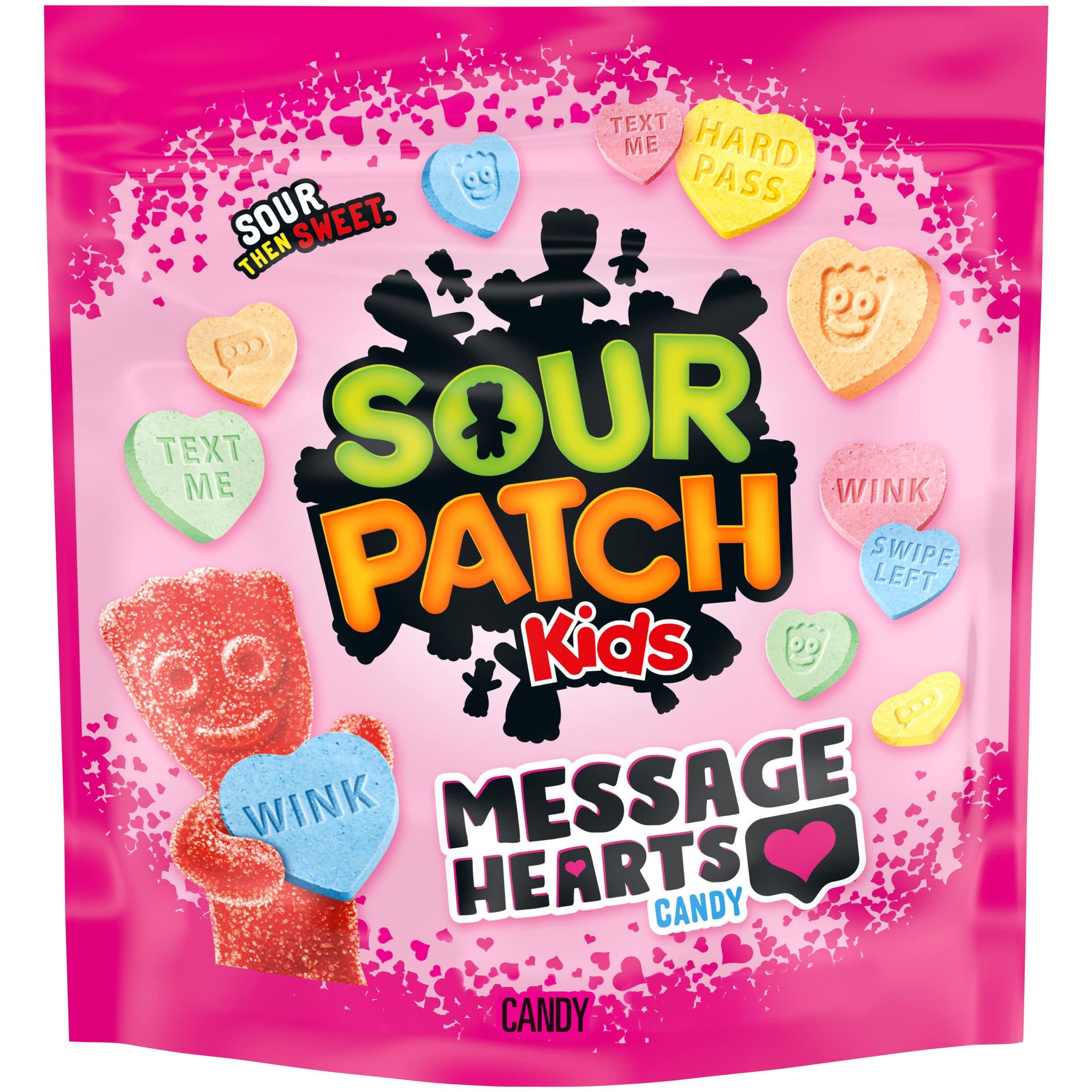 SOUR PATCH KIDS Message Hearts Valentines Day Candy, 13.01 oz