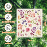 Morigins Floral Swedish Dish Cloths - 6 Pack Reusable Compostable Kitchen Cloth,Cellulose Sponge Dish Cloths Dish Towel Set