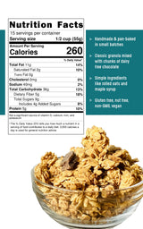 Amrita Chocolate Chunk Granola (30 oz) | Protein & Fiber Rich Rolled Oats Cereal | Gluten Free, Nut Free, Soy Free, Dairy Free, Vegan, non-GMO |