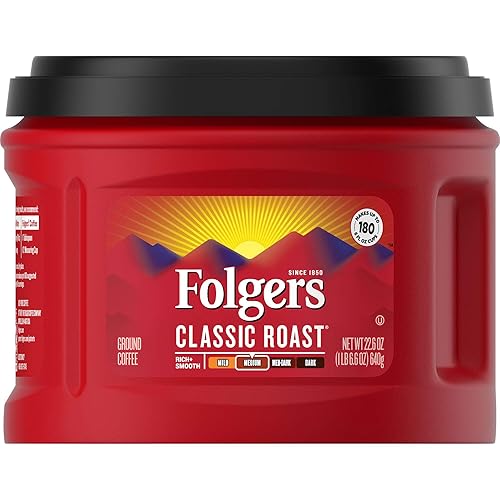 Folgers Classic Roast Medium Roast Ground Coffee, 22.6 Ounces