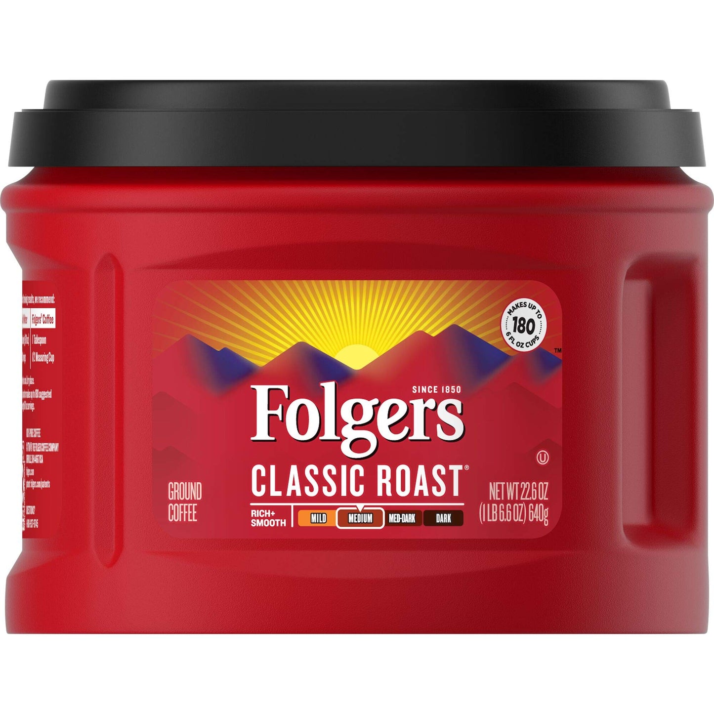 Folgers Classic Roast Medium Roast Ground Coffee, 22.6 Ounces