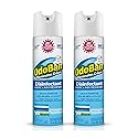 OdoBan Ready-to-Use 360-Degree Continuous Spray Disinfectant and Harsh Aroma Eliminator, Fabric and Air Freshener, 2 Pack, 14.6 Ounces Each, Fresh