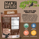 The Maple Brothers Chocolate & Maple Granola - Organic, Vegan, Gluten-Free, Non-GMO, Whole-Grain Oats with Organic Chocolate & Grade A Maple Syrup