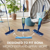 Bona Mop Microfiber Cleaning Pad for Hardwood & Hard Surface Floors - Value 3-Pack - For Use With Bona Mops - Dual Zone Cleaning