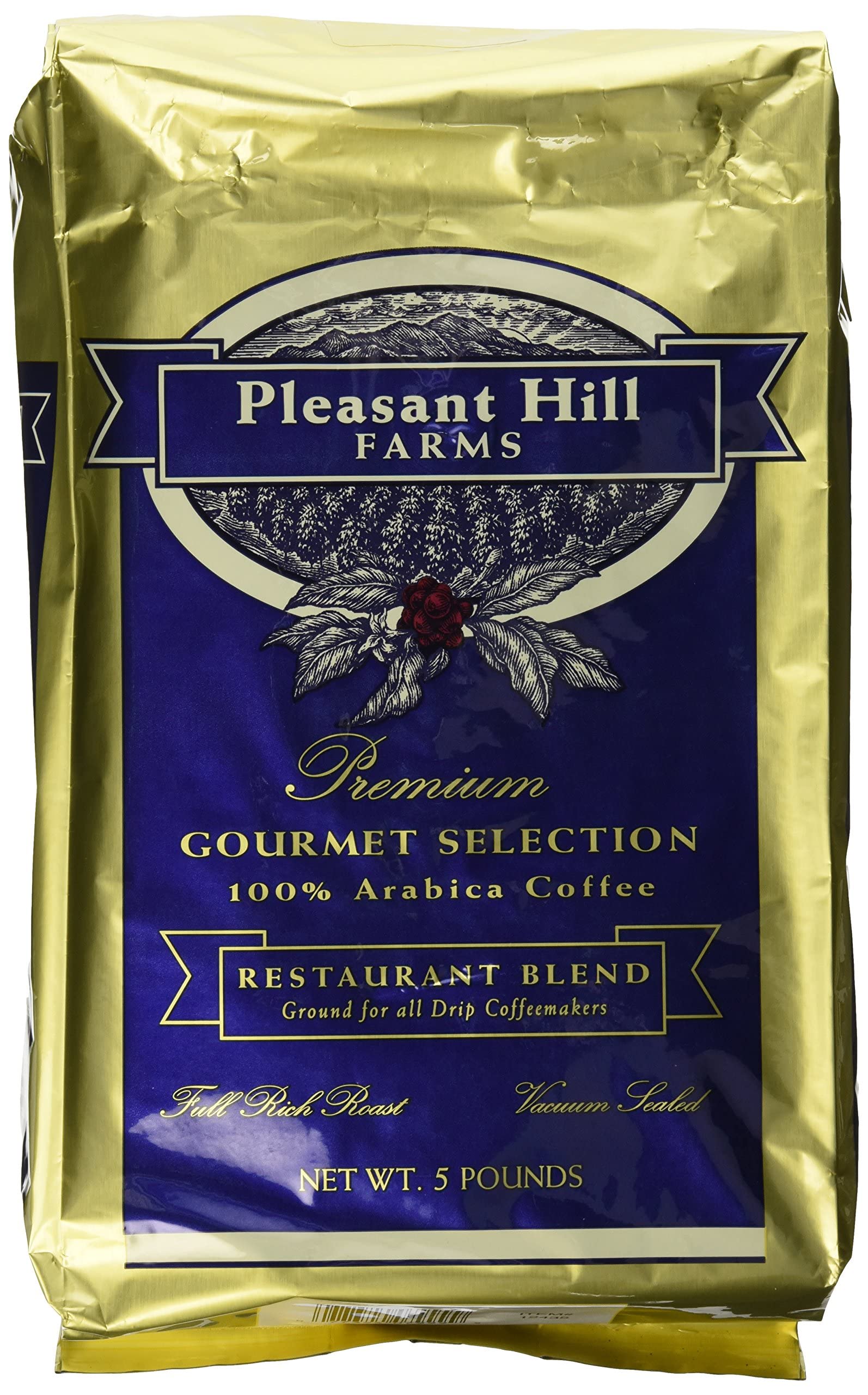 Pleasant Hill Farms Premium Selection Ground Coffee Bland 5 lb. Bag