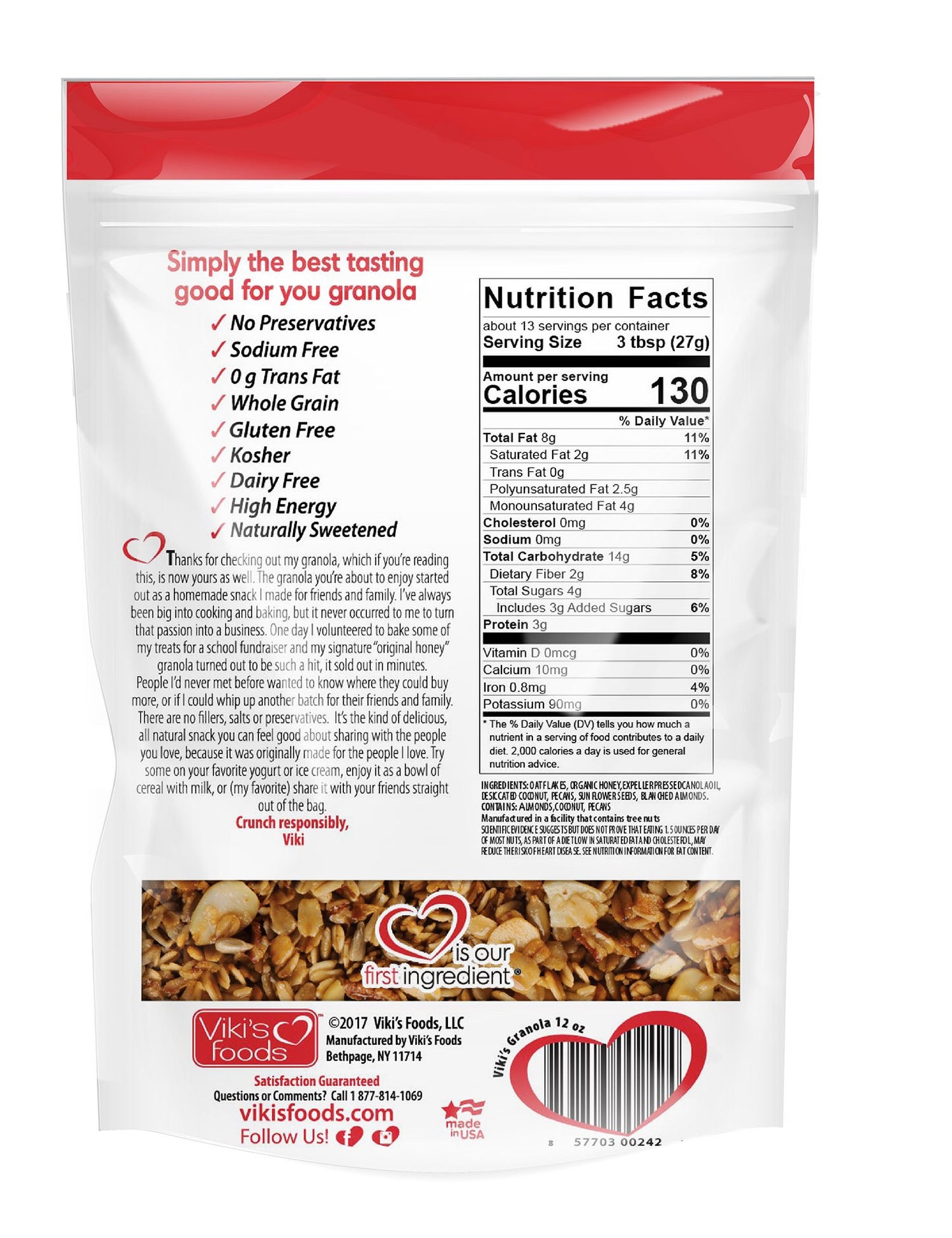 Viki's Granola Original, 12 Ounce