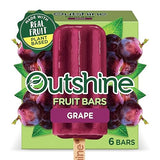 OUTSHINE Grape Frozen Fruit Bars, Gluten Free, Non GMO, Ice-Cream, 14.7 Fl Oz, 6 Count